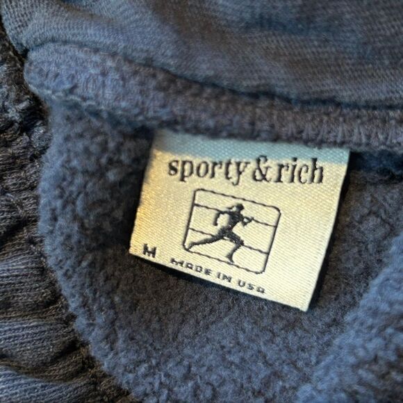 Sporty & Rich Athletic Club Printed Sweatpants Women’s Navy Blue Unisex Size Med - Picture 5 of 5